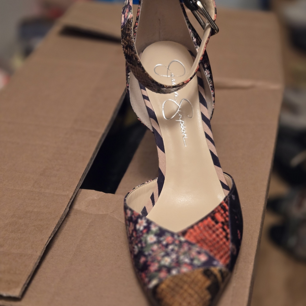 Jessica Simpson Women's Patchwork Heels - Multicolor - Picture 3 of 4